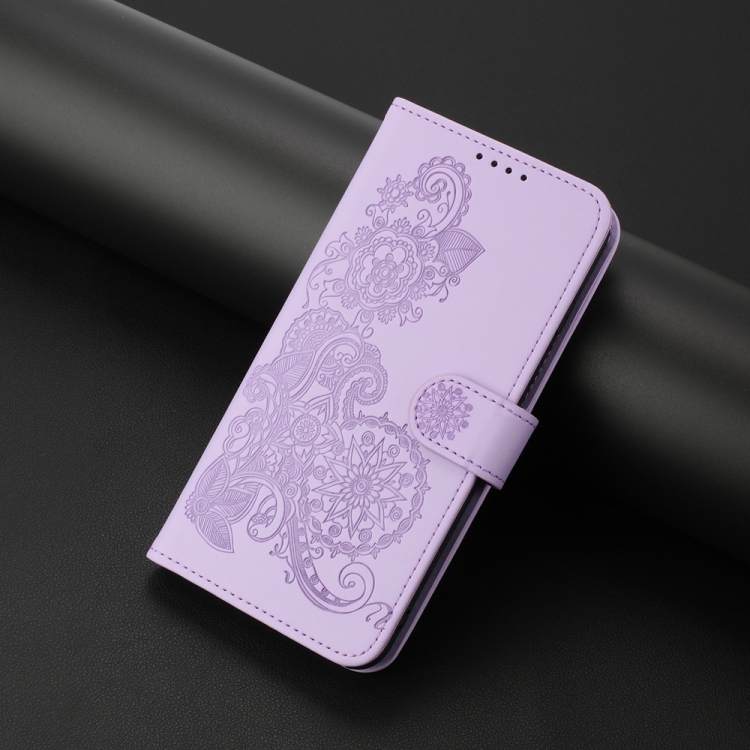 For Samsung Galaxy S25 Ultra 5G Datura Flower Embossed Flip Leather Phone Case(Purple) For Samsung Galaxy S25 Ultra 5G Datura Flower Embossed Flip Leather Phone Case(Purple)
