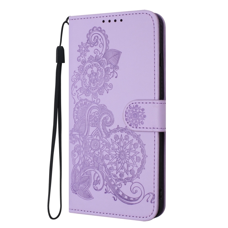 For Samsung Galaxy S25 Ultra 5G Datura Flower Embossed Flip Leather Phone Case(Purple) For Samsung Galaxy S25 Ultra 5G Datura Flower Embossed Flip Leather Phone Case(Purple)