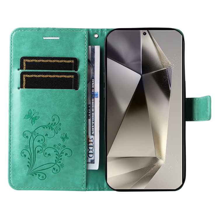 For Samsung Galaxy S25 Ultra 5G 3D Butterfly Embossed Pattern Flip Leather Phone Case(Green) For Samsung Galaxy S25 Ultra 5G 3D Butterfly Embossed Pattern Flip Leather Phone Case(Green)