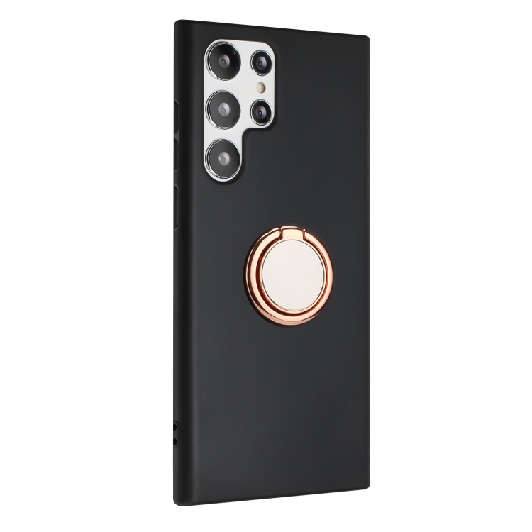 For Samsung Galaxy S24 Ultra 5G Matte Ring Holder TPU Phone Case(Rose Gold) For Samsung Galaxy S24 Ultra 5G Matte Ring Holder TPU Phone Case(Rose Gold)