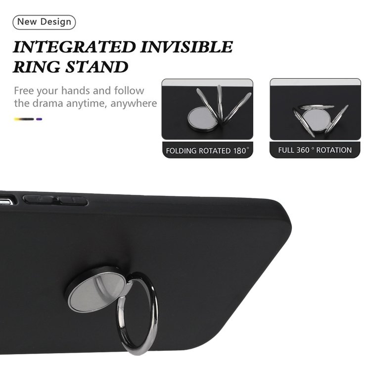 For Samsung Galaxy S21 5G Matte Ring Holder TPU Phone Case(Black) For Samsung Galaxy S21 5G Matte Ring Holder TPU Phone Case(Black)