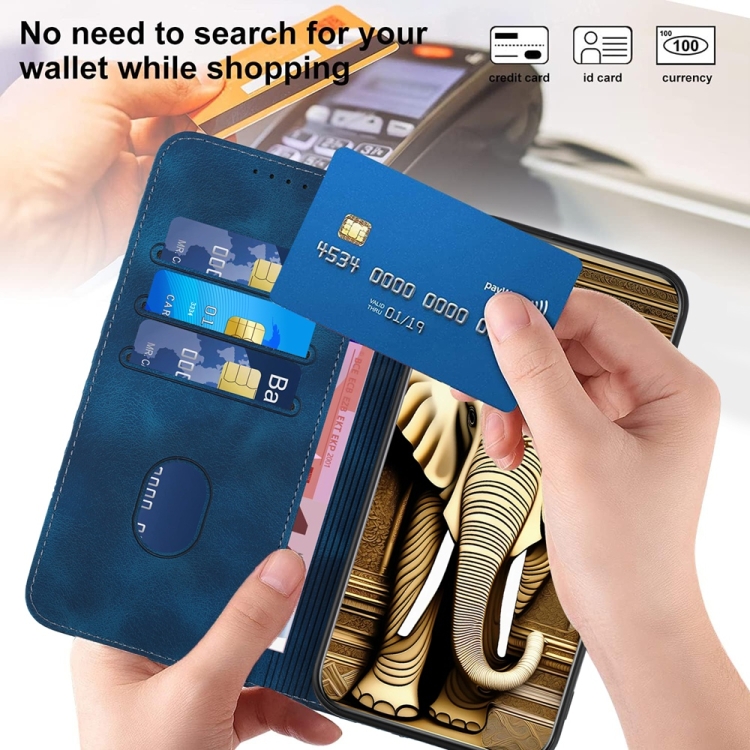 For Samsung Galaxy S25+ 5G YX0060 Elephant Head Embossed Phone Leather Case with Lanyard(Royal Blue) For Samsung Galaxy S25+ 5G YX0060 Elephant Head Embossed Phone Leather Case with Lanyard(Royal Blue)