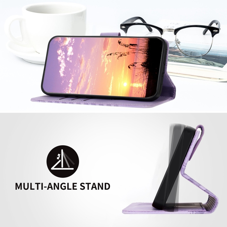 For Samsung Galaxy S25 Ultra 5G YX0060 Elephant Head Embossed Phone Leather Case with Lanyard(Light Purple) For Samsung Galaxy S25 Ultra 5G YX0060 Elephant Head Embossed Phone Leather Case with Lanyard(Light Purple)