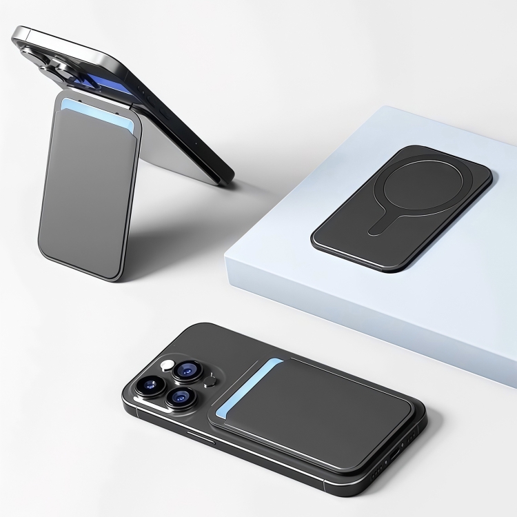 Magnetic Card Bag Phone Desktop Holder with Mirror(Navy Blue) Magnetic Card Bag Phone Desktop Holder with Mirror(Navy Blue)