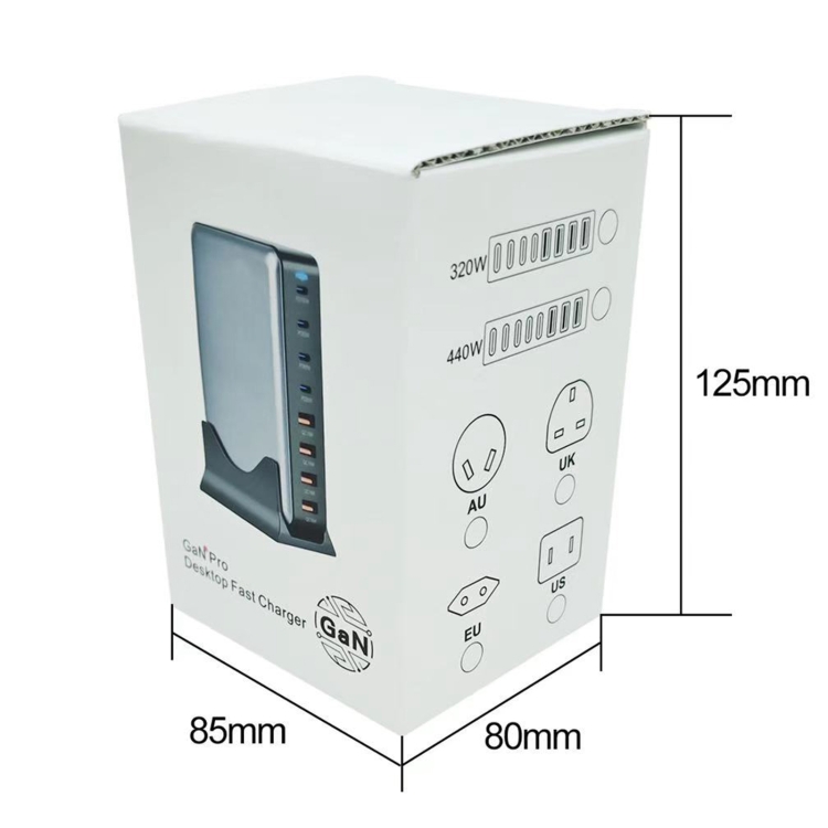 500W GaN 6 Type-C 2 USB Multi Ports Sharing Desktop Charger, Plug:EU Plug(White) 500W GaN 6 Type-C 2 USB Multi Ports Sharing Desktop Charger, Plug:EU Plug(White)