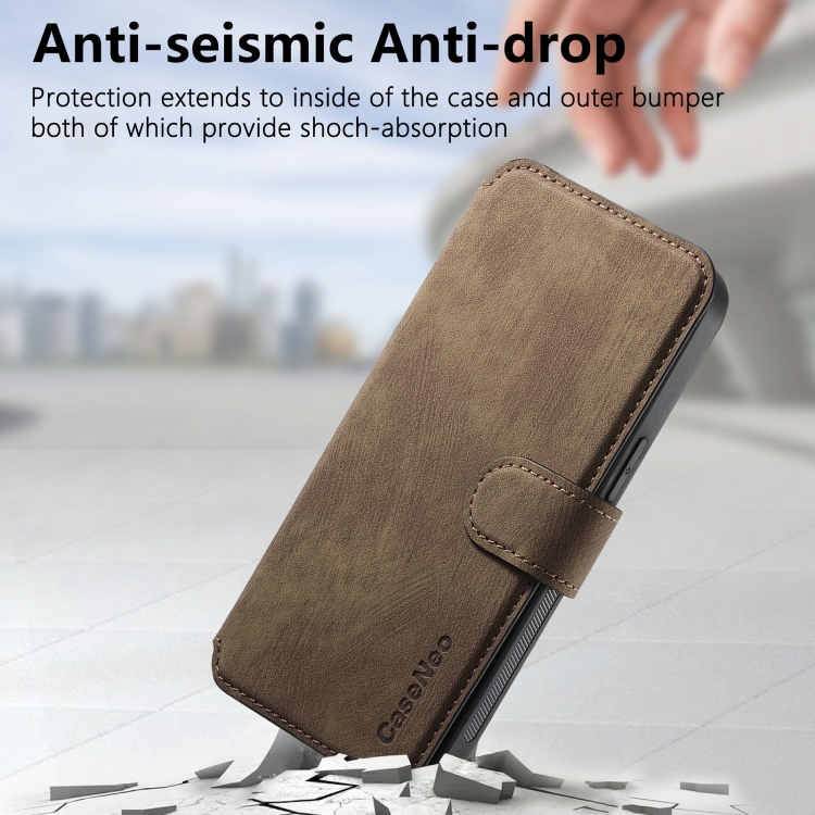 For iPhone 16 Pro CaseNeo MagSafe RFID Anti-theft Retro Leather Phone Case(Brown) For iPhone 16 Pro CaseNeo MagSafe RFID Anti-theft Retro Leather Phone Case(Brown)