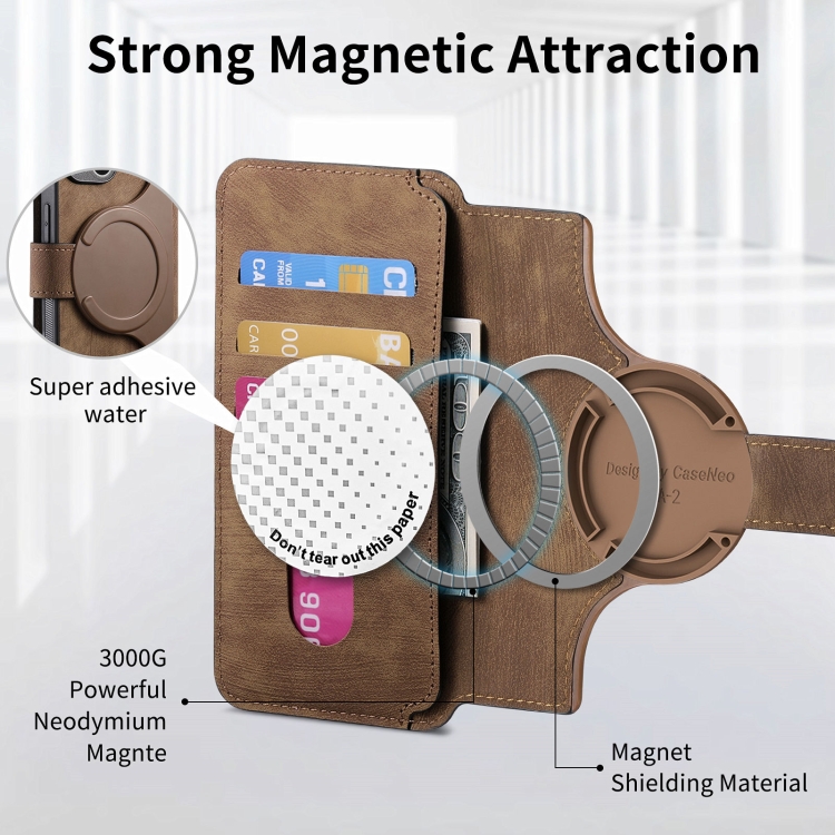 For iPhone 16 Pro CaseNeo MagSafe RFID Anti-theft Retro Leather Phone Case(Brown) For iPhone 16 Pro CaseNeo MagSafe RFID Anti-theft Retro Leather Phone Case(Brown)