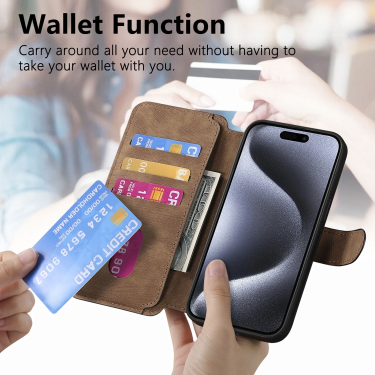 For iPhone 16 Pro CaseNeo MagSafe RFID Anti-theft Retro Leather Phone Case(Brown) For iPhone 16 Pro CaseNeo MagSafe RFID Anti-theft Retro Leather Phone Case(Brown)