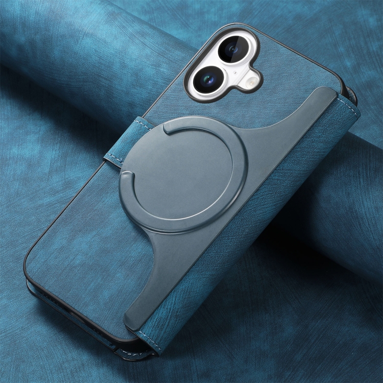 For iPhone 16 Plus CaseNeo MagSafe RFID Anti-theft Retro Leather Phone Case(Blue) For iPhone 16 Plus CaseNeo MagSafe RFID Anti-theft Retro Leather Phone Case(Blue)