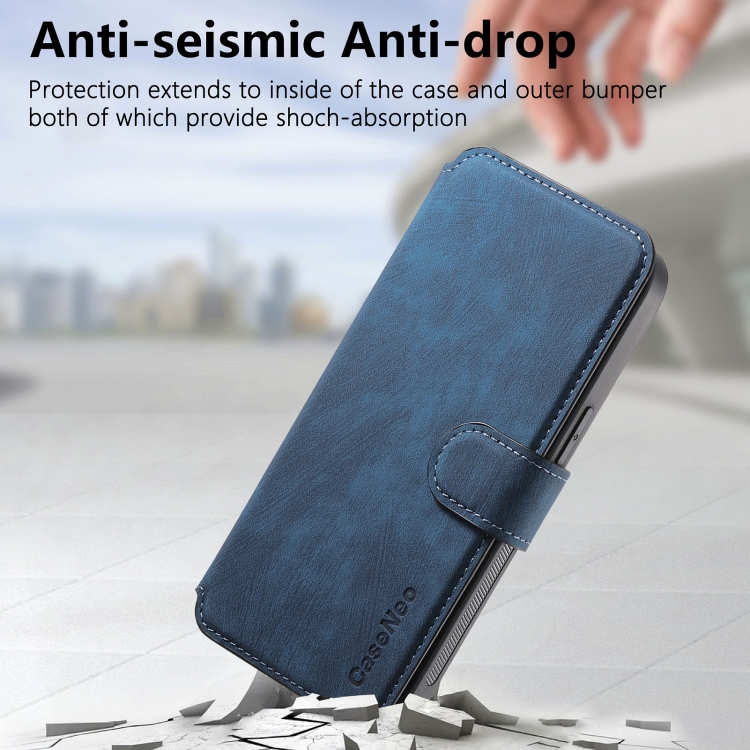 For iPhone 16 Plus CaseNeo MagSafe RFID Anti-theft Retro Leather Phone Case(Blue) For iPhone 16 Plus CaseNeo MagSafe RFID Anti-theft Retro Leather Phone Case(Blue)