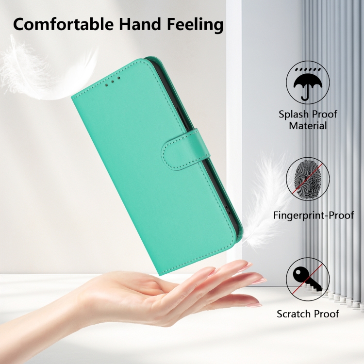 For iPhone 12 Pro Max Skin Feel Solid Color Leather Phone Case with Lanyard(Green) For iPhone 12 Pro Max Skin Feel Solid Color Leather Phone Case with Lanyard(Green)