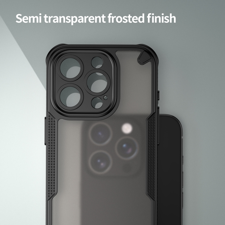 For iPhone 15 Pro Armor Glaze PC Hybrid TPU Phone Case(Black) For iPhone 15 Pro Armor Glaze PC Hybrid TPU Phone Case(Black)
