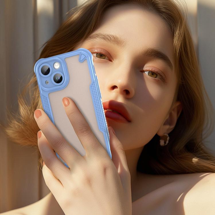 For iPhone 13 mini Armor Glaze PC Hybrid TPU Phone Case(Blue)