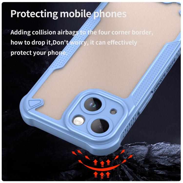 For iPhone 13 mini Armor Glaze PC Hybrid TPU Phone Case(Blue)