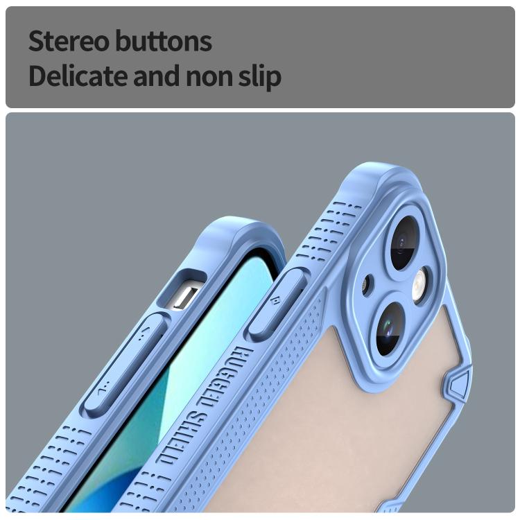 For iPhone 13 mini Armor Glaze PC Hybrid TPU Phone Case(Blue)