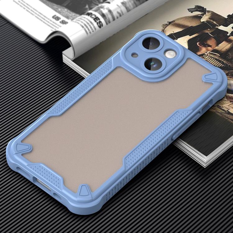 For iPhone 13 mini Armor Glaze PC Hybrid TPU Phone Case(Blue)