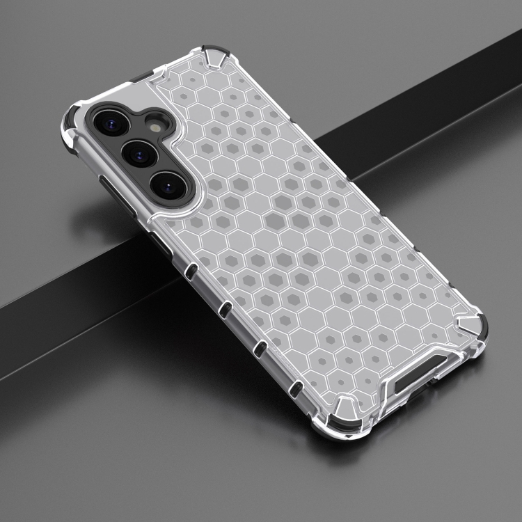 For Samsung Galaxy S25 5G Honeycomb Shockproof Phone Case(White) For Samsung Galaxy S25 5G Honeycomb Shockproof Phone Case(White)
