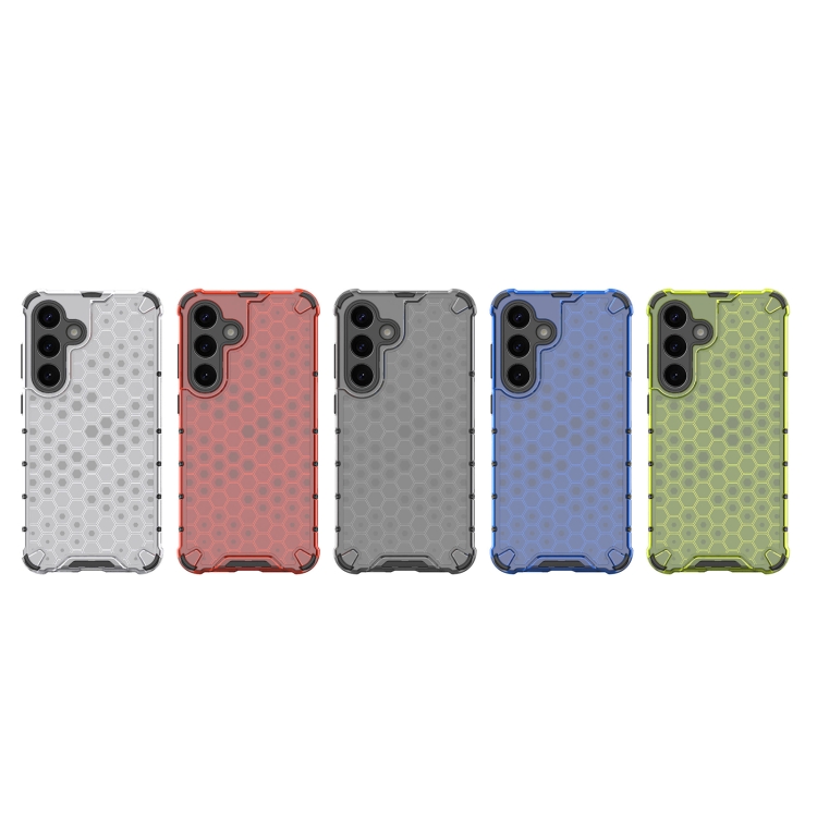 For Samsung Galaxy S25 5G Honeycomb Shockproof Phone Case(White) For Samsung Galaxy S25 5G Honeycomb Shockproof Phone Case(White)