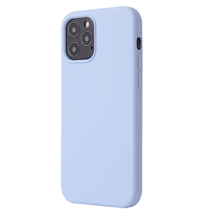 SUNSKY - Para iPhone 12 mini capa protetora de silicone líquido de cor  sólida à prova de choque (lilás roxo)