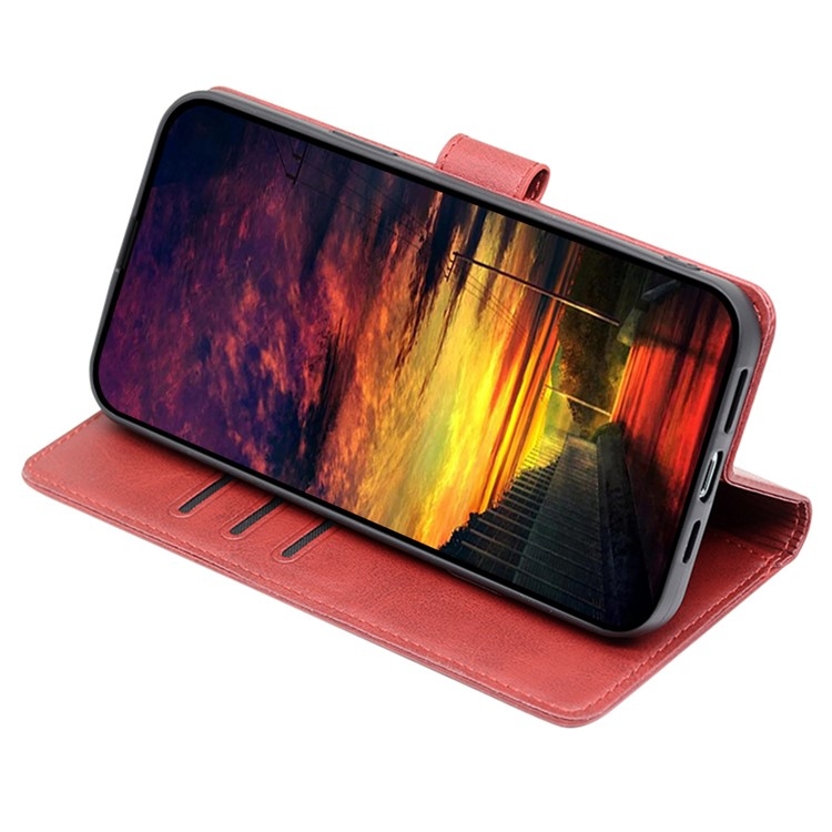 For iPhone 16 Pro Calf Texture Buckle Flip Leather Phone Case(Red) For iPhone 16 Pro Calf Texture Buckle Flip Leather Phone Case(Red)
