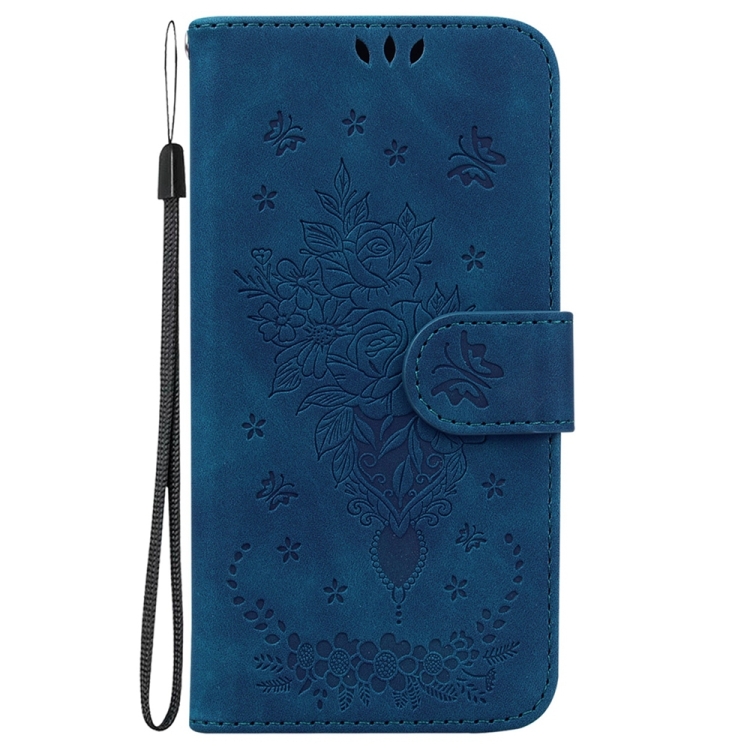 For Samsung Galaxy S25 5G Butterfly Rose Embossed Leather Phone Case(Blue) For Samsung Galaxy S25 5G Butterfly Rose Embossed Leather Phone Case(Blue)