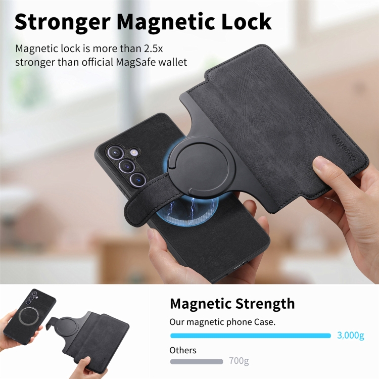 For Samsung Galaxy S24+ 5G CaseNeo MagSafe RFID Anti-theft Retro Leather Phone Case(Black) For Samsung Galaxy S24+ 5G CaseNeo MagSafe RFID Anti-theft Retro Leather Phone Case(Black)