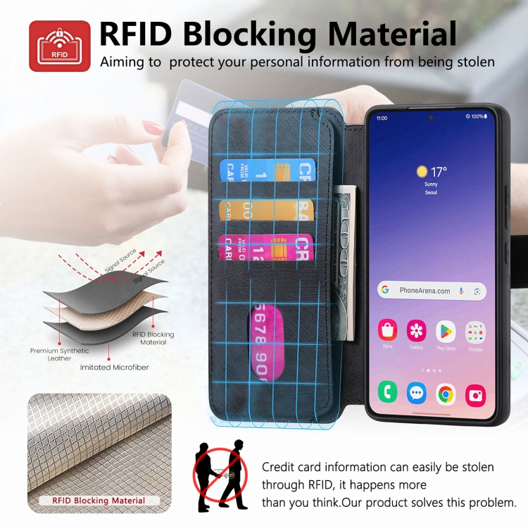 For Samsung Galaxy S24+ 5G CaseNeo MagSafe RFID Anti-theft Retro Leather Phone Case(Black) For Samsung Galaxy S24+ 5G CaseNeo MagSafe RFID Anti-theft Retro Leather Phone Case(Black)