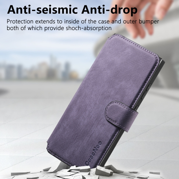 For Samsung Galaxy S22 Ultra 5G CaseNeo MagSafe RFID Anti-theft Retro Leather Phone Case(Purple) For Samsung Galaxy S22 Ultra 5G CaseNeo MagSafe RFID Anti-theft Retro Leather Phone Case(Purple)