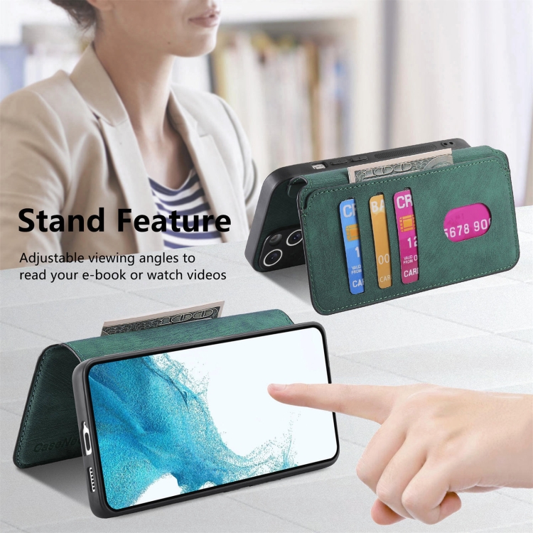 For Samsung Galaxy S22+ 5G CaseNeo MagSafe RFID Anti-theft Retro Leather Phone Case(Green) For Samsung Galaxy S22+ 5G CaseNeo MagSafe RFID Anti-theft Retro Leather Phone Case(Green)