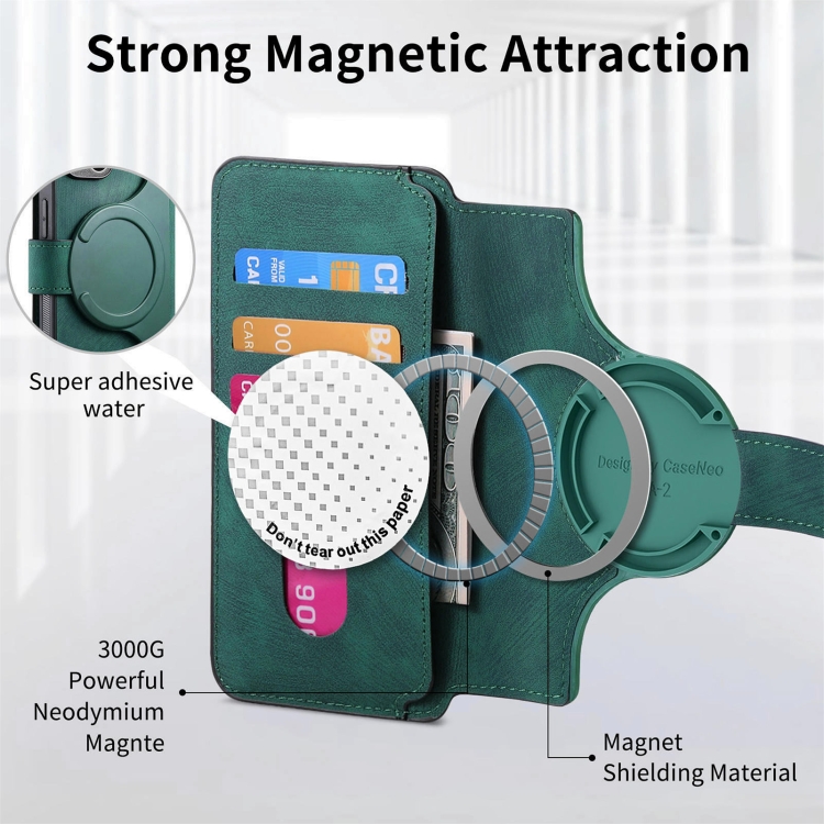 For Samsung Galaxy S22+ 5G CaseNeo MagSafe RFID Anti-theft Retro Leather Phone Case(Green) For Samsung Galaxy S22+ 5G CaseNeo MagSafe RFID Anti-theft Retro Leather Phone Case(Green)