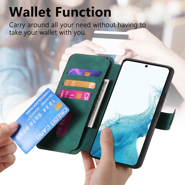 For Samsung Galaxy S22+ 5G CaseNeo MagSafe RFID Anti-theft Retro Leather Phone Case(Green) For Samsung Galaxy S22+ 5G CaseNeo MagSafe RFID Anti-theft Retro Leather Phone Case(Green)
