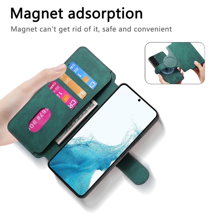 For Samsung Galaxy S22+ 5G CaseNeo MagSafe RFID Anti-theft Retro Leather Phone Case(Green) For Samsung Galaxy S22+ 5G CaseNeo MagSafe RFID Anti-theft Retro Leather Phone Case(Green)