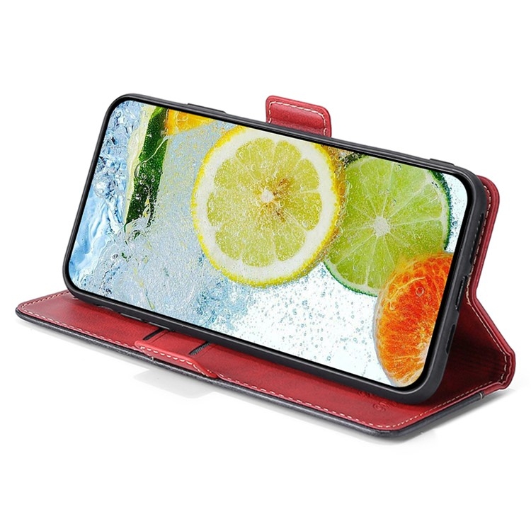 For iPhone 16 Pro Contrast Color Side Buckle Leather Phone Case(Red + Black) For iPhone 16 Pro Contrast Color Side Buckle Leather Phone Case(Red + Black)