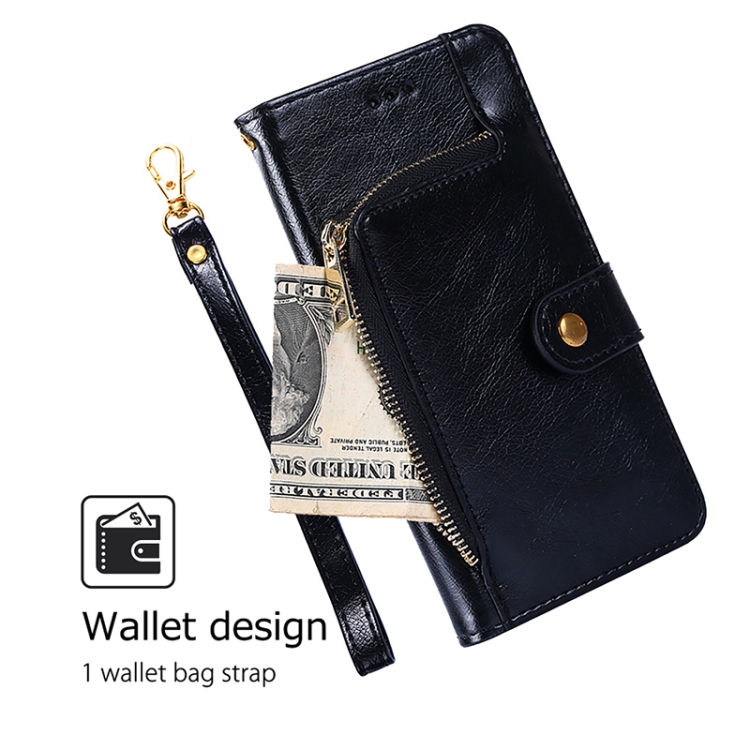 For iPhone 16 Plus Zipper Bag Leather Phone Case(Black) For iPhone 16 Plus Zipper Bag Leather Phone Case(Black)