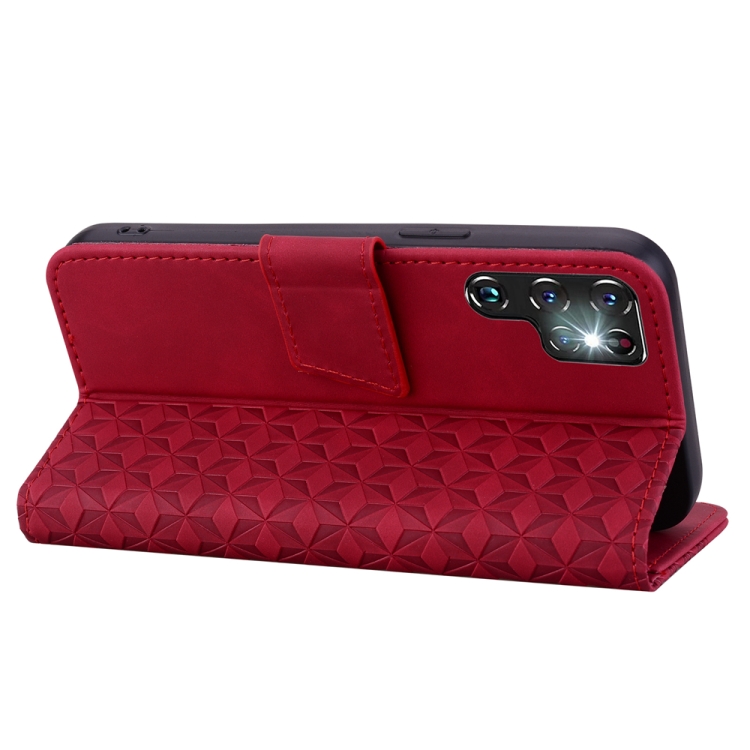 For Samsung Galaxy S24 Ultra 5G Diamond Buckle Leather Phone Case with Lanyard(Wine Red) For Samsung Galaxy S24 Ultra 5G Diamond Buckle Leather Phone Case with Lanyard(Wine Red)