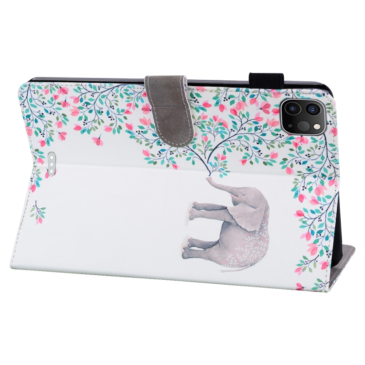 For iPad Pro 11 inch (2020) Horizontal Flip Leather Tablet Case, with Card Slots & Holder & Photo Frame(Elephant Flower) For iPad Pro 11 inch (2020) Horizontal Flip Leather Tablet Case, with Card Slots & Holder & Photo Frame(Elephant Flower)