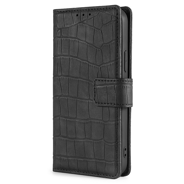 For iPhone 16 Plus Skin Feel Crocodile Magnetic Clasp Leather Phone Case(Black) For iPhone 16 Plus Skin Feel Crocodile Magnetic Clasp Leather Phone Case(Black)