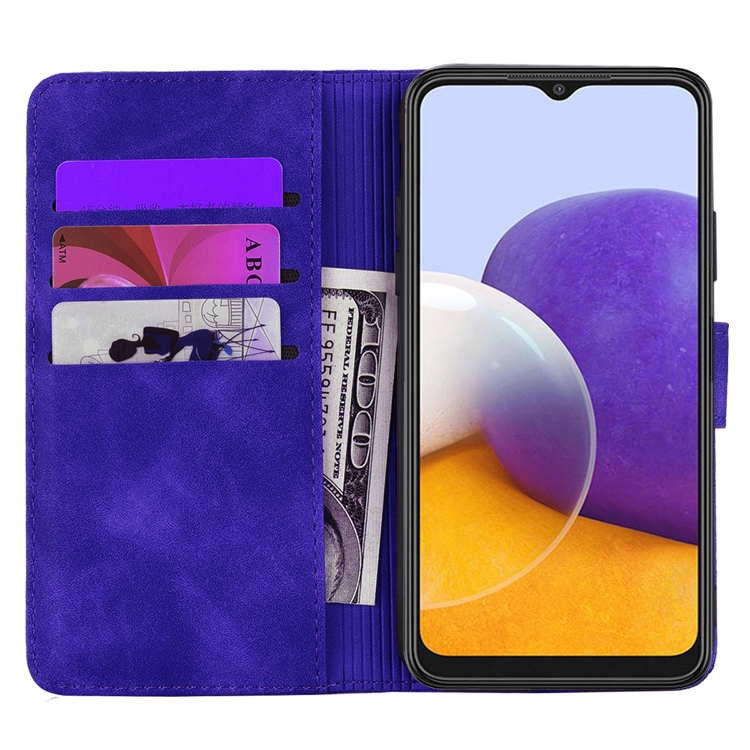 For Samsung Galaxy S23+ 5G Mandala Embossed Dual-Fold Calf Leather Phone Case(Purple) For Samsung Galaxy S23+ 5G Mandala Embossed Dual-Fold Calf Leather Phone Case(Purple)