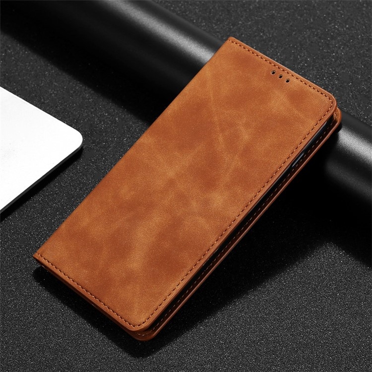 For iPhone 16 Plus Skin Feel Magnetic Leather Phone Case(Light Brown) For iPhone 16 Plus Skin Feel Magnetic Leather Phone Case(Light Brown)