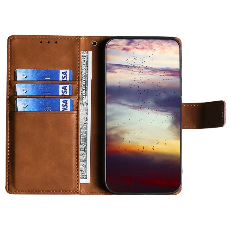 For iPhone 16 Plus Skin Feel Magnetic Leather Phone Case(Light Brown) For iPhone 16 Plus Skin Feel Magnetic Leather Phone Case(Light Brown)