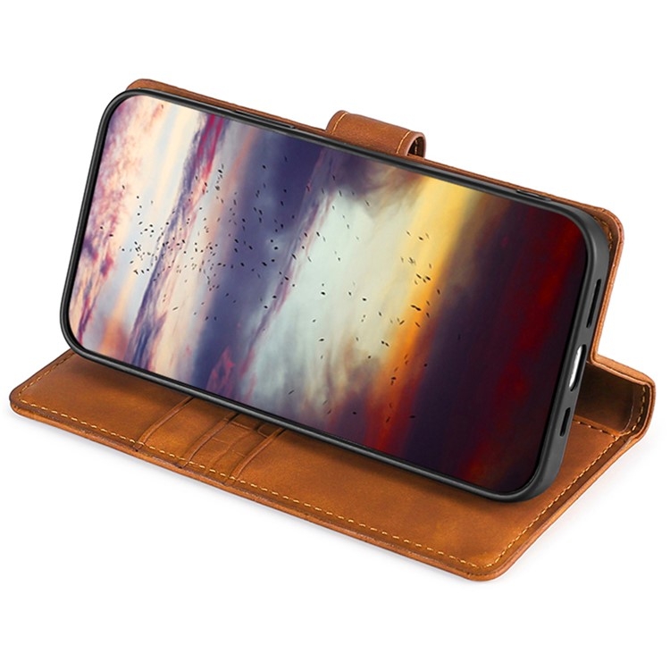 For iPhone 16 Plus Skin Feel Magnetic Leather Phone Case(Light Brown) For iPhone 16 Plus Skin Feel Magnetic Leather Phone Case(Light Brown)