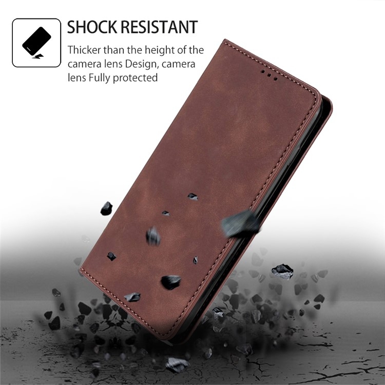 For iPhone 16 Pro Skin Feel Magnetic Leather Phone Case(Dark Brown) For iPhone 16 Pro Skin Feel Magnetic Leather Phone Case(Dark Brown)