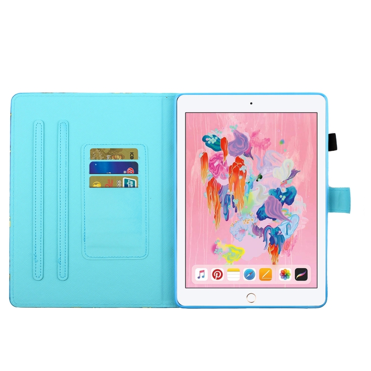 For iPad 10.2 / Pro 10.5 inch Colored Drawing Stitching Horizontal Flip Leather Case with Holder & Card Slots & Sleep / Wake-up Function(Blue Eyed White Cat) For iPad 10.2 / Pro 10.5 inch Colored Drawing Stitching Horizontal Flip Leather Case with Holder & Card Slots & Sleep / Wake-up Function(Blue Eyed White Cat)
