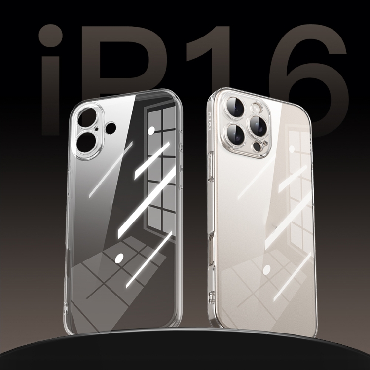 For iPhone 16 TOTU PC-1 Soft Series Precision Lens Holes TPU Phone Case(Transparent) For iPhone 16 TOTU PC-1 Soft Series Precision Lens Holes TPU Phone Case(Transparent)