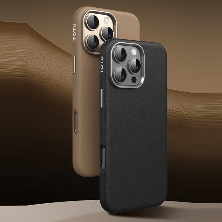 For iPhone 16 Pro TOTU PC-17 Mulsanne Series Plain Leather MagSafe Magnetic Phone Case(Black) For iPhone 16 Pro TOTU PC-17 Mulsanne Series Plain Leather MagSafe Magnetic Phone Case(Black)
