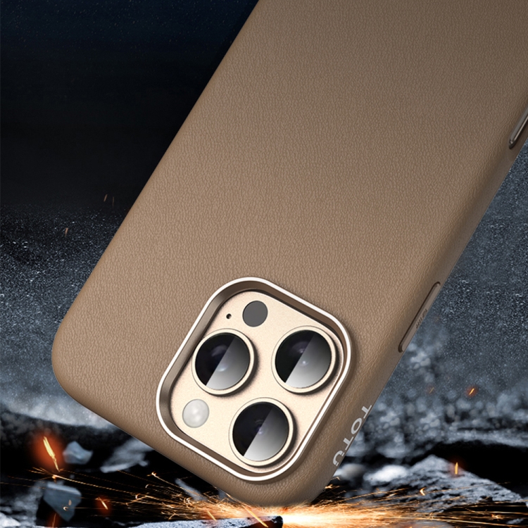 For iPhone 16 Pro TOTU PC-17 Mulsanne Series Plain Leather MagSafe Magnetic Phone Case(Black) For iPhone 16 Pro TOTU PC-17 Mulsanne Series Plain Leather MagSafe Magnetic Phone Case(Black)
