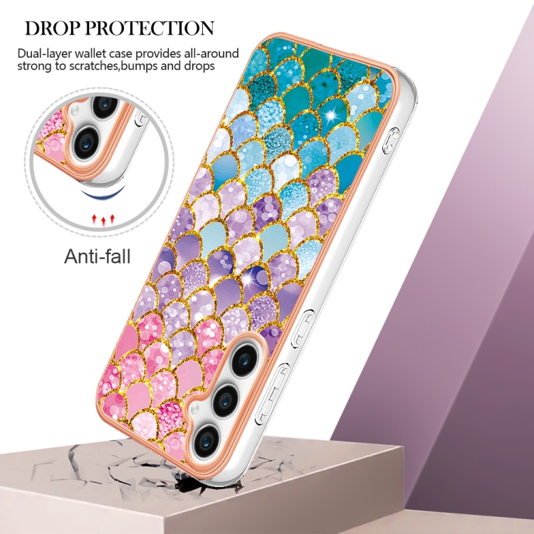 For Samsung Galaxy S24 FE 5G Electroplating IMD TPU Phone Case(Colorful Scales) For Samsung Galaxy S24 FE 5G Electroplating IMD TPU Phone Case(Colorful Scales)