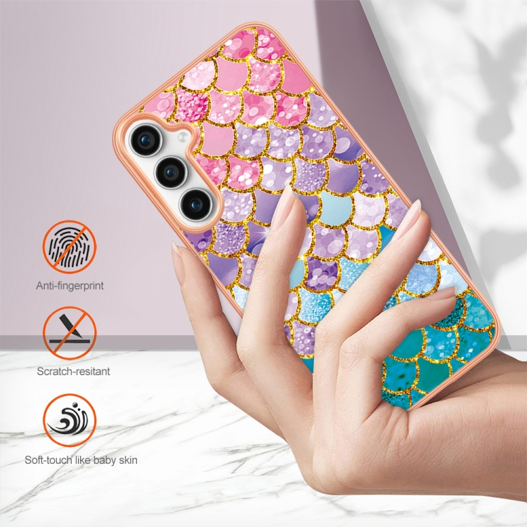 For Samsung Galaxy S24 FE 5G Electroplating IMD TPU Phone Case(Colorful Scales) For Samsung Galaxy S24 FE 5G Electroplating IMD TPU Phone Case(Colorful Scales)