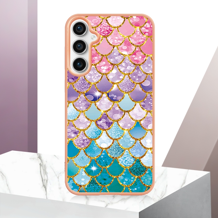 For Samsung Galaxy S24 FE 5G Electroplating IMD TPU Phone Case(Colorful Scales) For Samsung Galaxy S24 FE 5G Electroplating IMD TPU Phone Case(Colorful Scales)