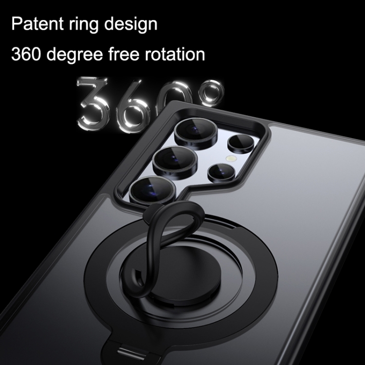 For Samsung Galaxy S23 Ultra 5G Frosted MagSafe Magnetic Rotating Ring Holder Phone Case(Grey) For Samsung Galaxy S23 Ultra 5G Frosted MagSafe Magnetic Rotating Ring Holder Phone Case(Grey)